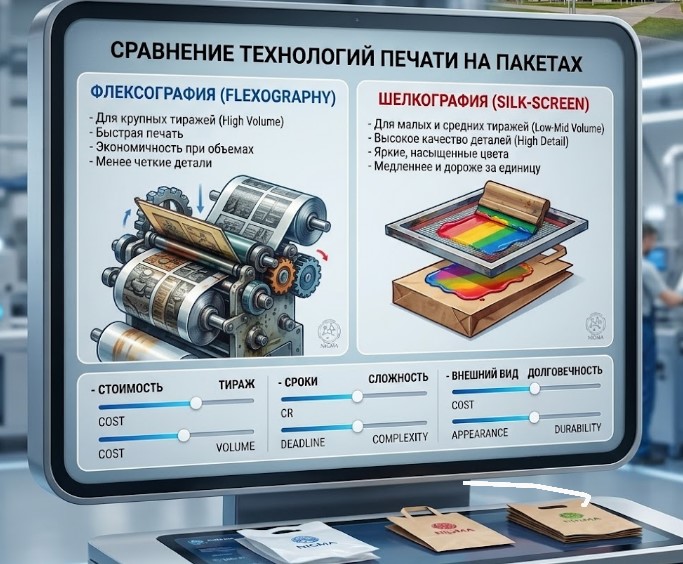 Флексография или шелкография: какой способ печати выбрать для пакетов
